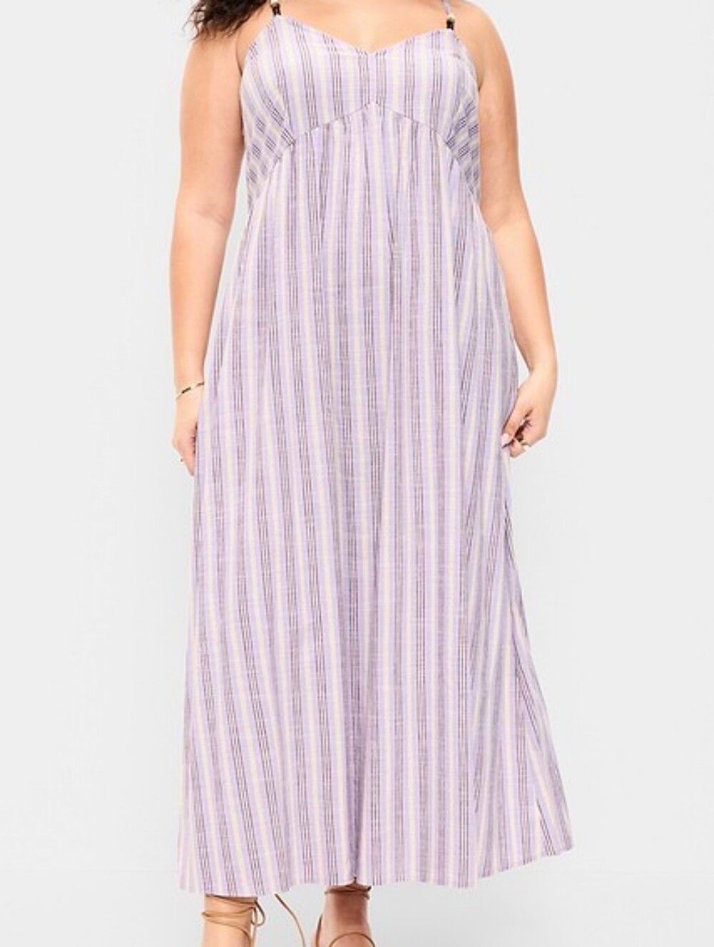 NWT Boho Maxi Dress w Beaded Spaghetti Straps